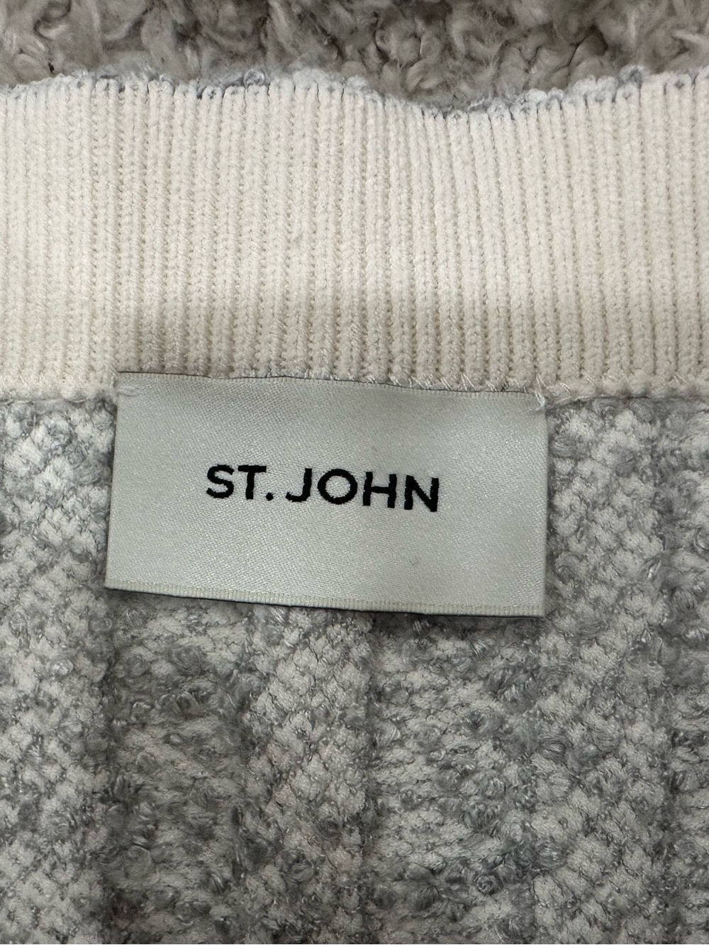 St. John Tailored Slub Chevron Stitch Collared Jacket and Skirt Sz XS - Picture 11 of 14